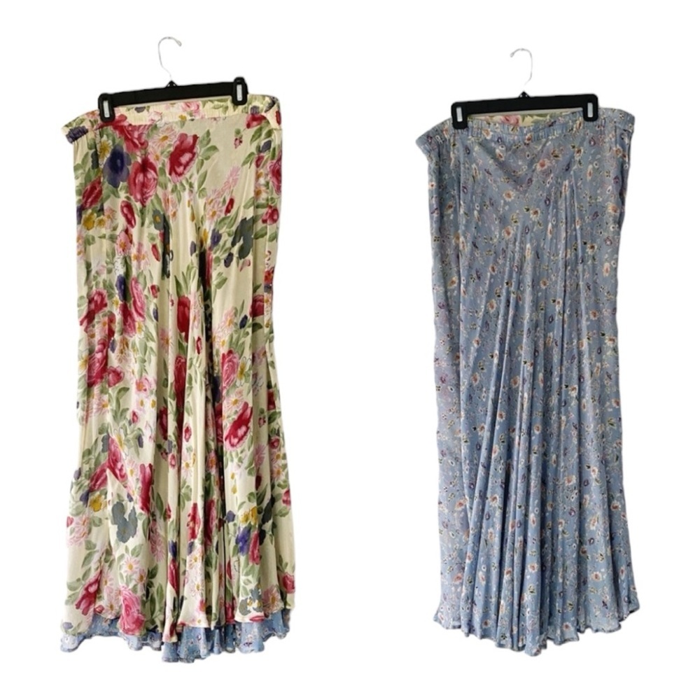 Modest Floral Vintage Reversible Cottagecore Maxi Skirt - see listing about size